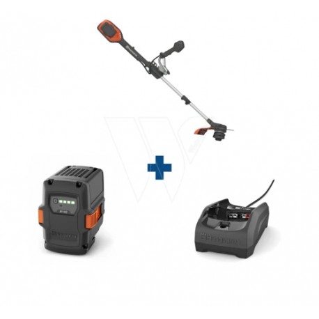 Husqvarna débroussailleuse 220 ir pack batterie B140 et chargeur 40-C80