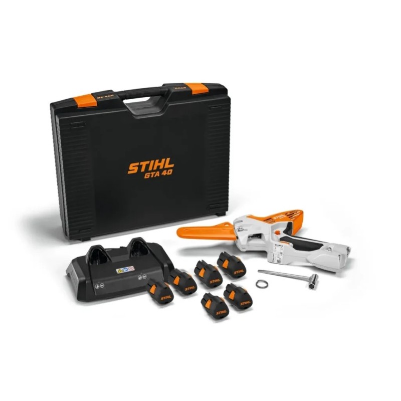 SCIE DE JARDIN À BATTERIE STIHL GTA 40 - PACK COMPLET 6 BATTERIES