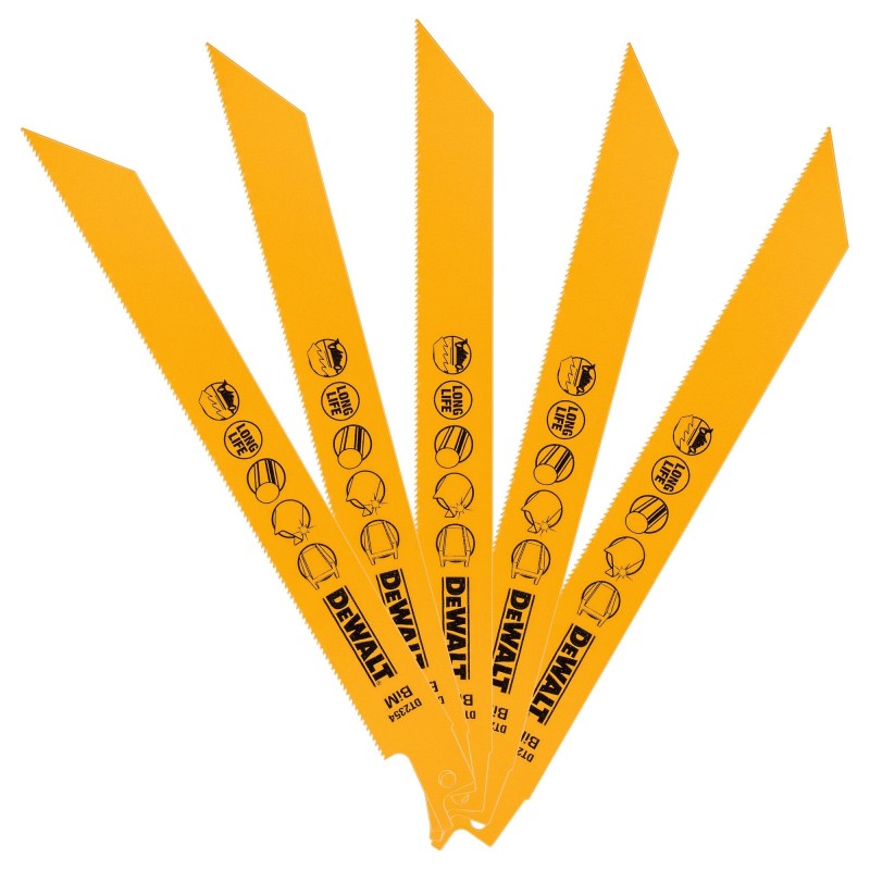 Lame scie sabre métal DeWalt 14 TPI