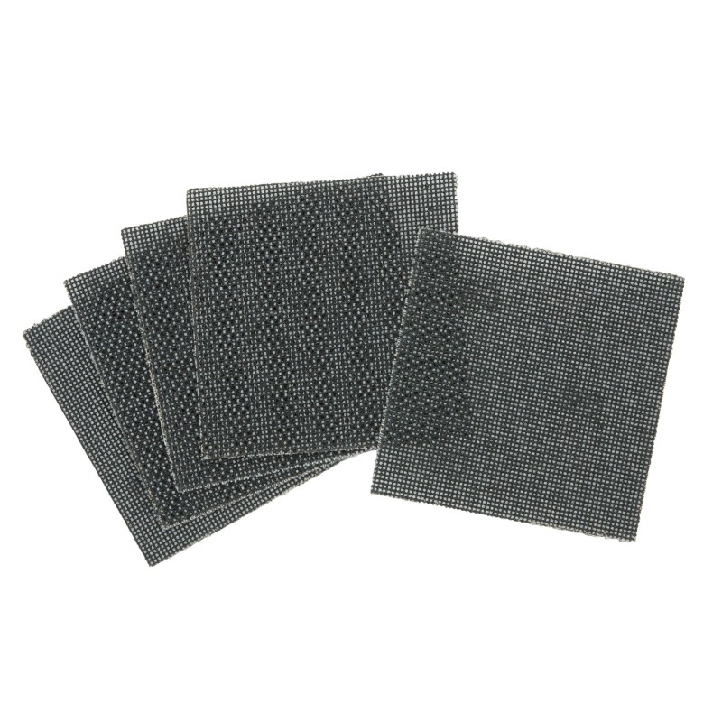 1/4 feuille abrasive velcro - structure en maille duree de vie extra longue x4 115x115mm grain 80