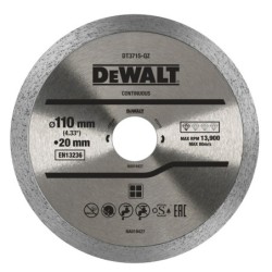 Disque pour scie à carrelage portative DWC410 à sec ou à l'eau 110x20mm