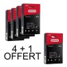Pack 5 chaines Oregon 73EXL068E 3/8 1.5 mm 68 maillons