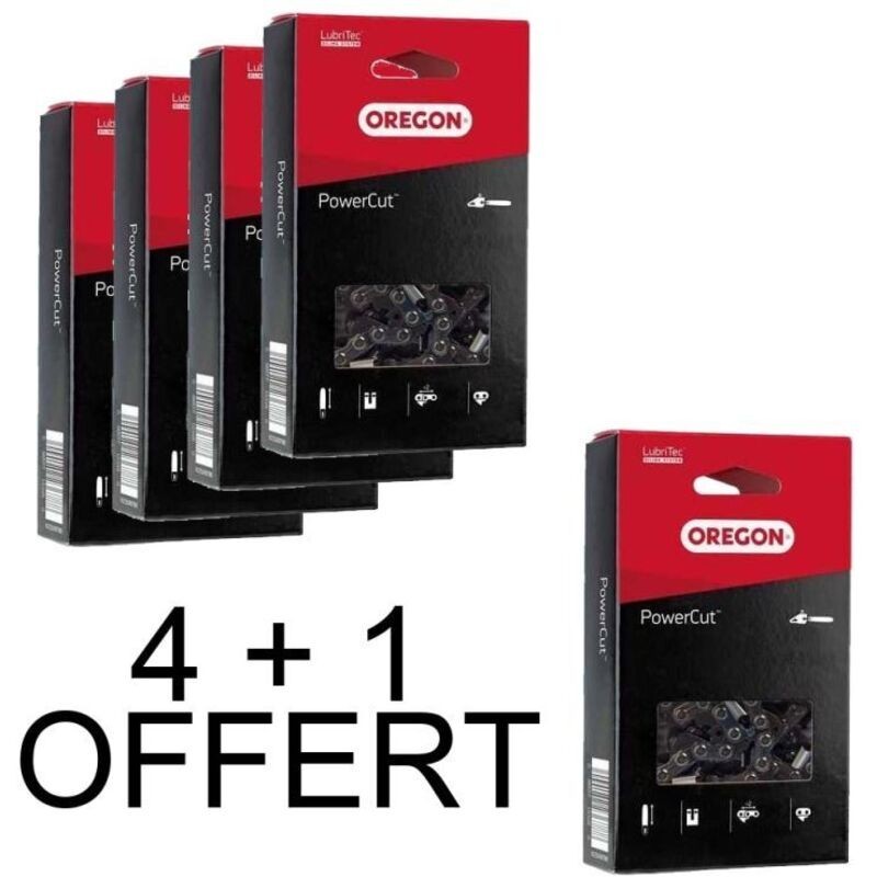 Pack 5 chaines Oregon 73LPX072E 3/8 1.5 mm 72 maillons