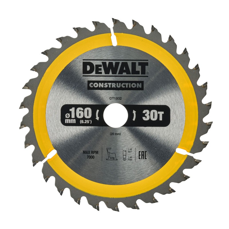 Lame de scie circulaire DEWALT DT1932-QZ 160x20mm... | LG Motoculture