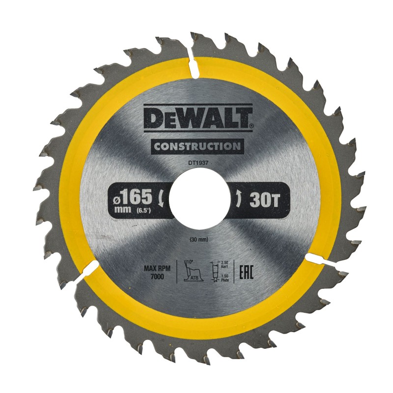 Lame de scie circulaire DEWALT DT1937-QZ 165x30mm... | LG Motoculture