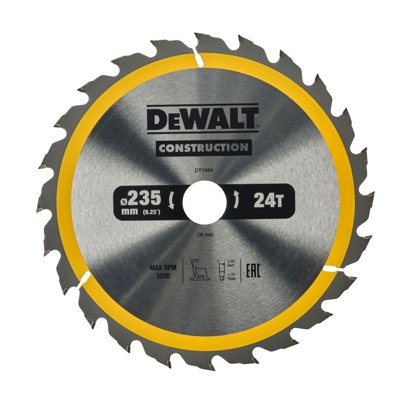 Lame de scie circulaire DEWALT DT1954-QZ Carbure... | LG Motoculture