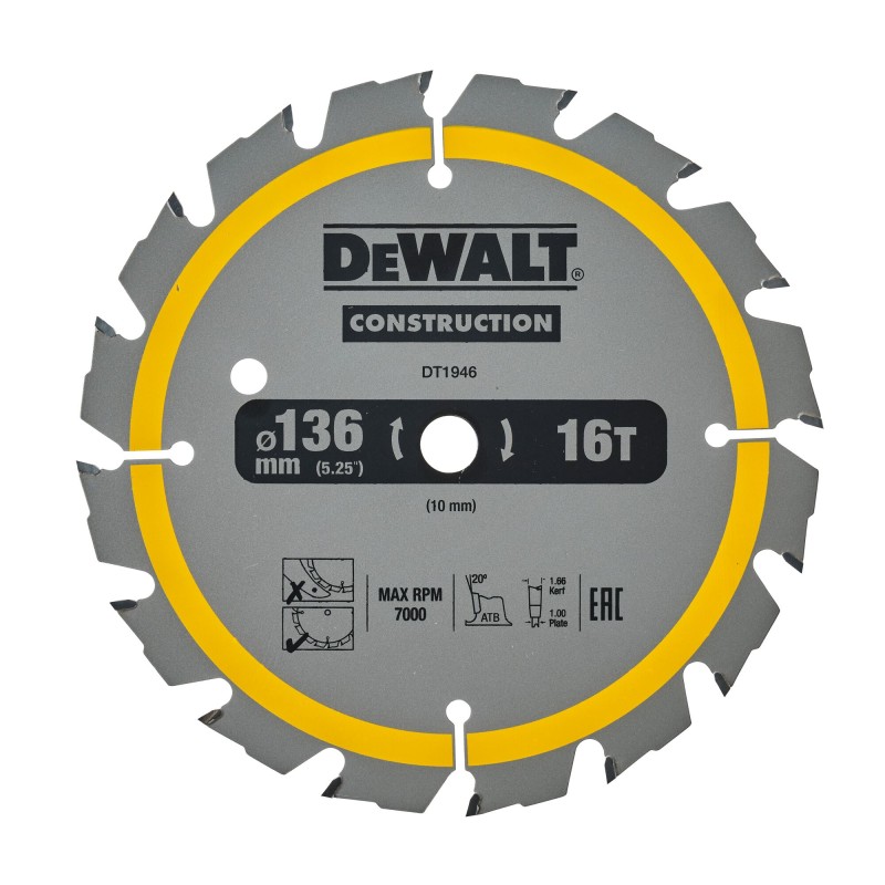 Lame de scie circulaire DEWALT DT1946-QZ 136x10mm... | LG Motoculture