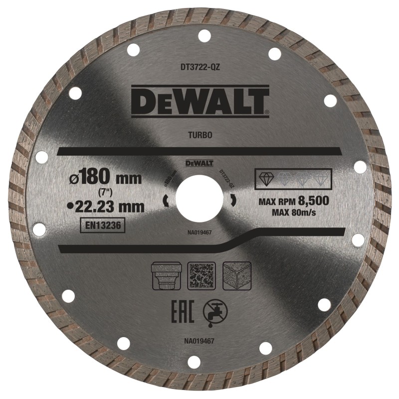Disque turbo DEWALT DT3722-QZ 180x22.2mm - Coupe... | LG Motoculture