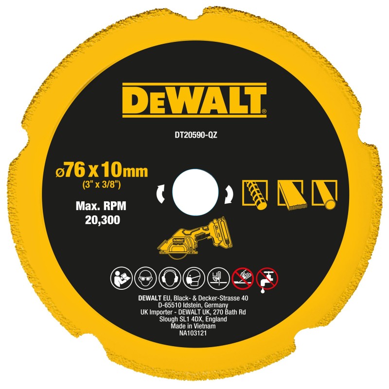 Disque diamant Multi-Matériaux DEWALT DT20590-QZ... | LG Motoculture