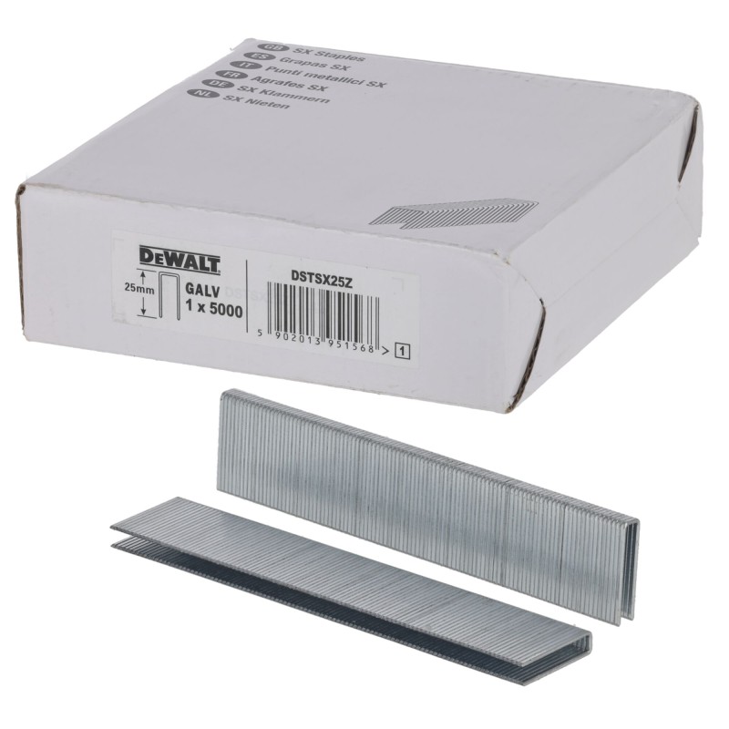 Agrafes 5.6x25mm DEWALT DSTSX25Z - Fixations robustes | LG Motoculture