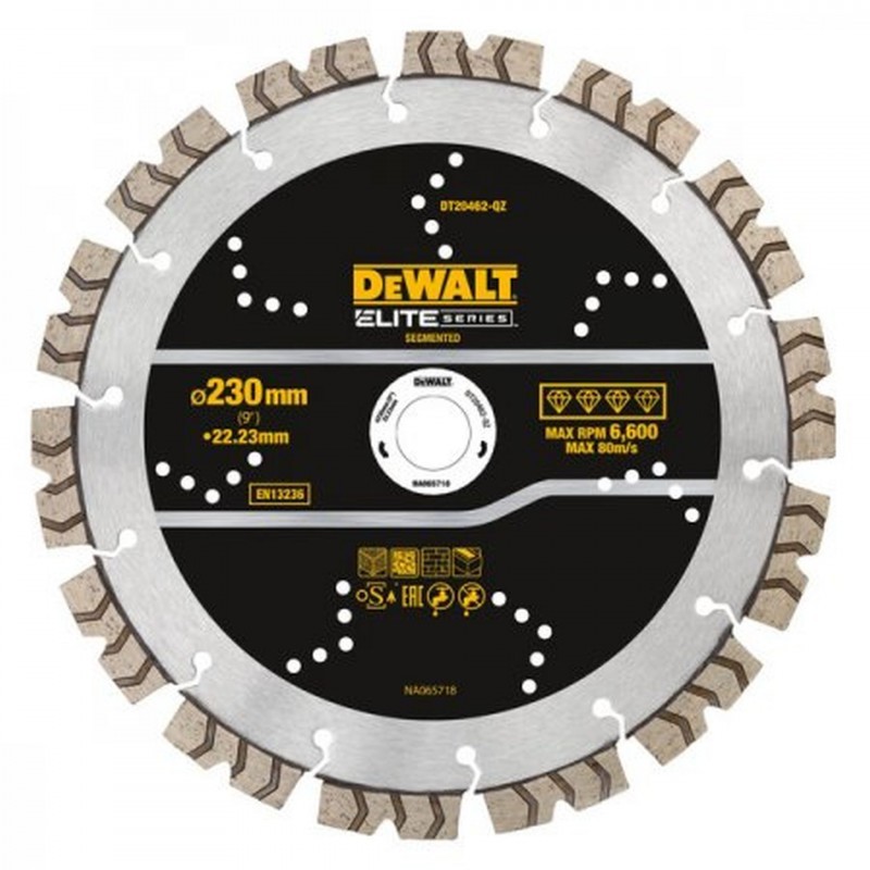 Disque béton ELITE diamant DEWALT 230x22.23mm -... | LG Motoculture