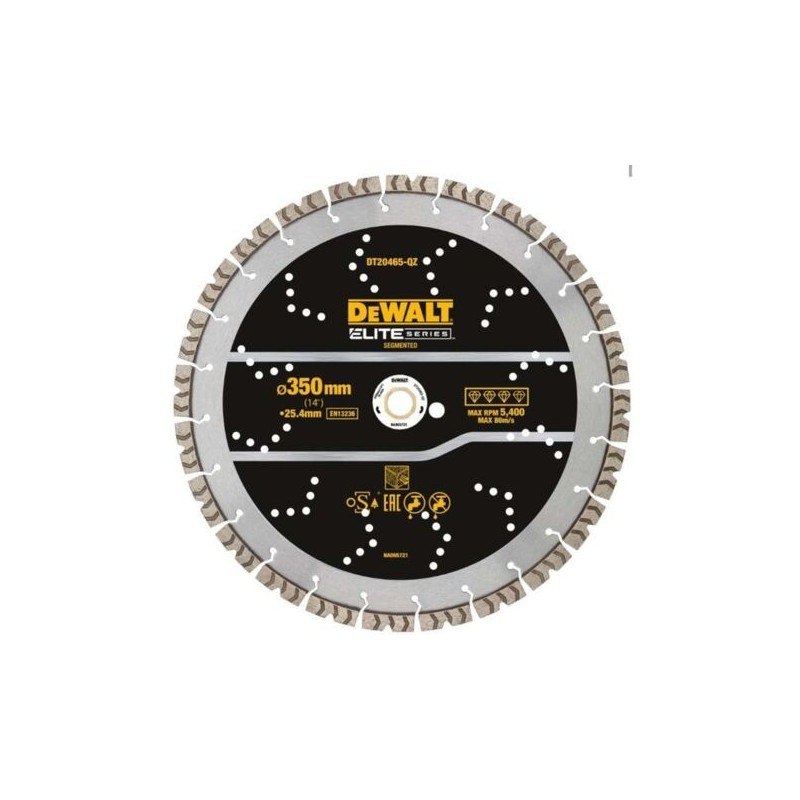 Disque béton dense DEWALT DT20465-QZ 355x25.4mm | LG Motoculture