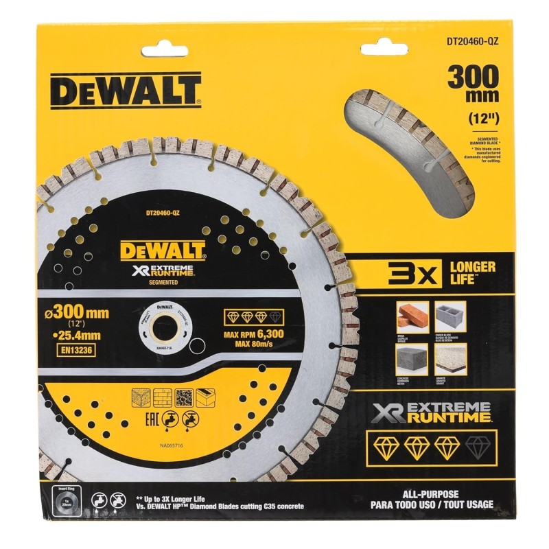 Disque béton DEWALT DT20460-QZ 305x22.23mm | LG Motoculture