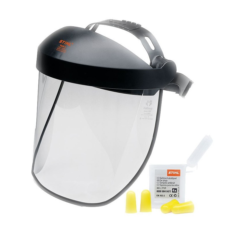 Visière intégrale courte avec écran en plastique