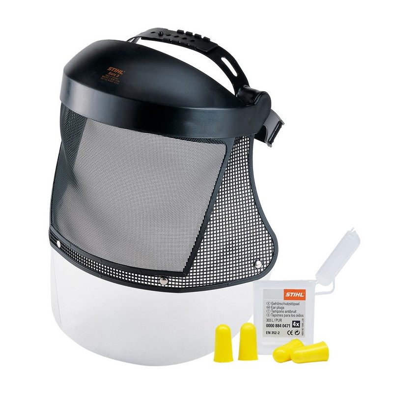 Visière intégrale longue avec grille en nylon