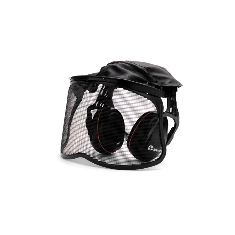 Protége oreilles avec visière grillagée