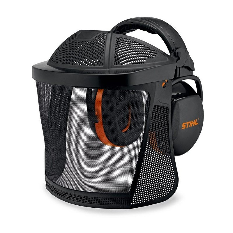 Visière intégrale courte avec grille en nylon Avec coquilles anti-bruit et protection du front