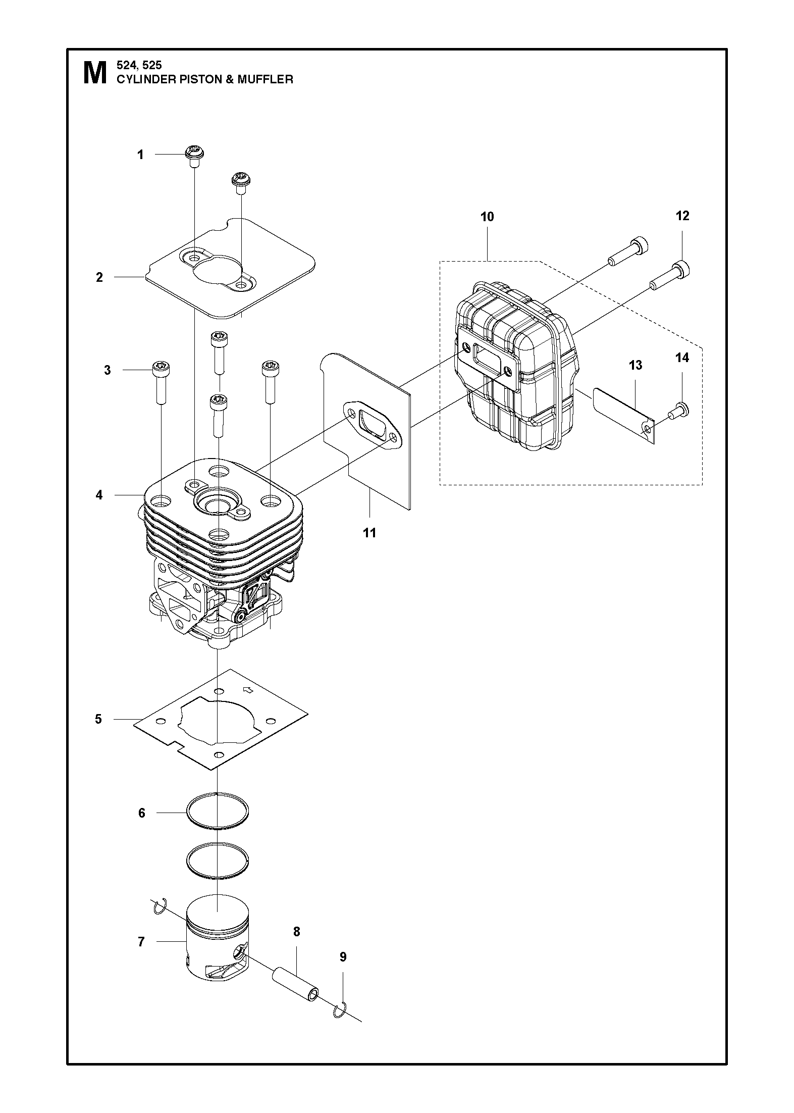 CYLINDRE, PISTON ET SILENCIEUX