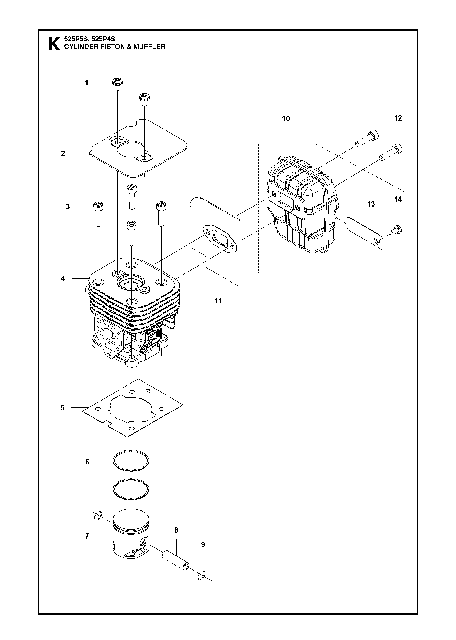 CYLINDRE, PISTON ET SILENCIEUX