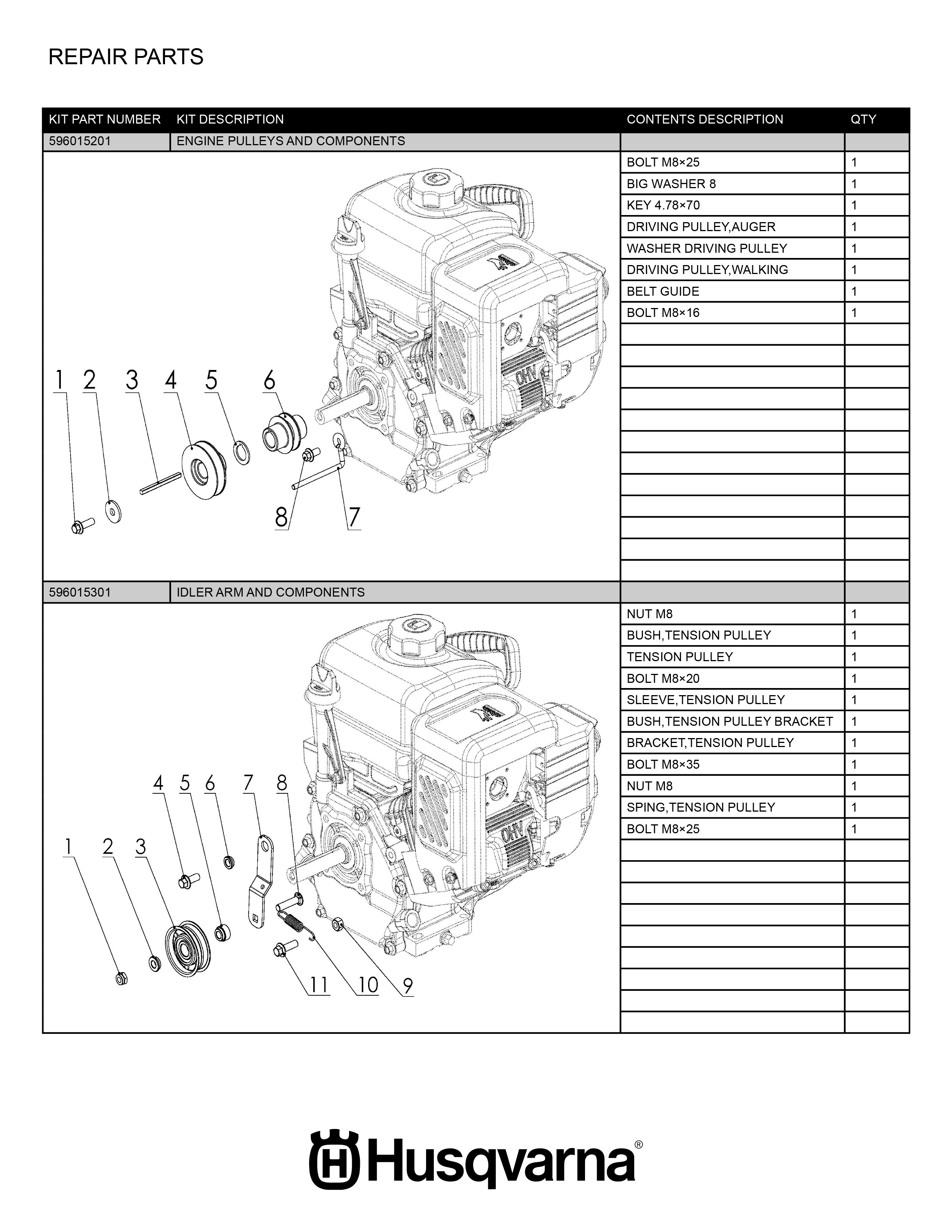 ENGINE AND IDLER