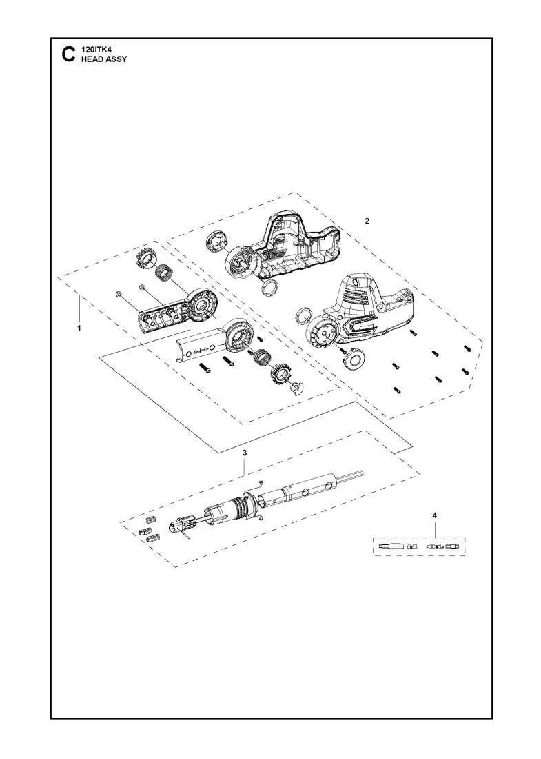 TAILLE HAIES 120ITK4-H HUSQVARNA PACK — HEAD ASSY